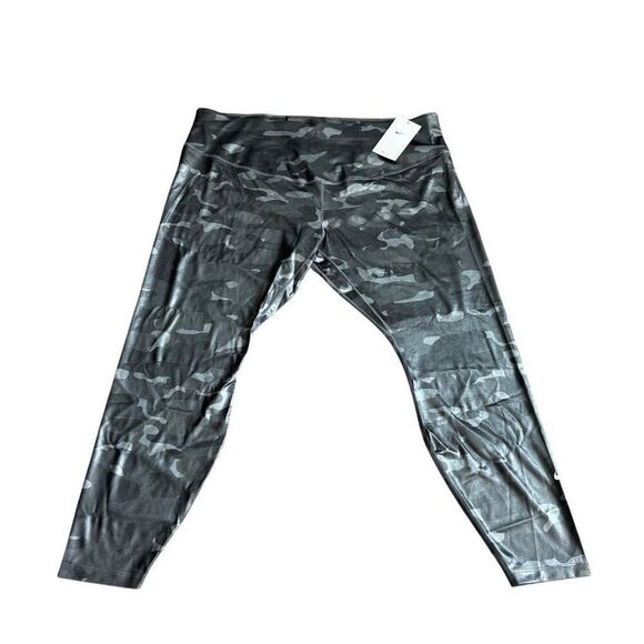 Nike Womens Dri FIT Camo Leggings Black & Gray Plus Size 2X Athletic Pants New - Picture 6 of 11
